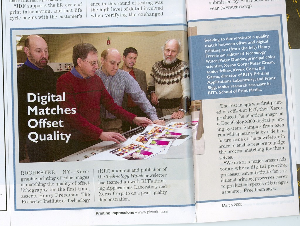 Digital Matches Offset Quality - Printing Impressions March 2005